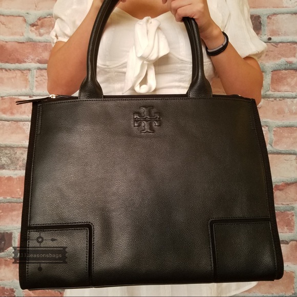 Tory Burch Handbags - Tory Burch large canvas leather tote shoulder bag